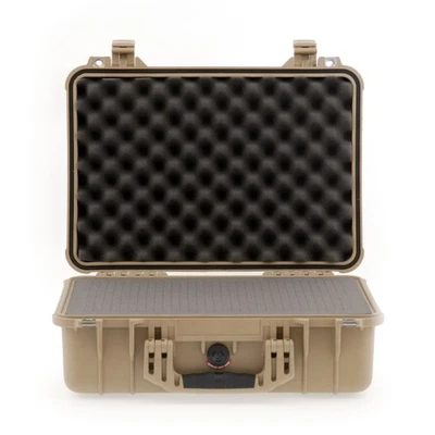 Peli Case 1500 mit Schaum, desert tan (Sand)