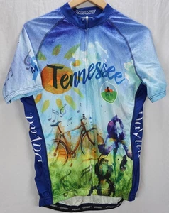 MENS SHORT SLEEVE CYCLING JERSEY FULL ZIP AMGEN TOUR DAVITA TN TENNESSEE XXL - Picture 1 of 5