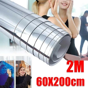 2M Non Glass Mirror Flexible Mirror Sheets Self-Adhesive Plastic Mirror Tiles - Picture 1 of 12