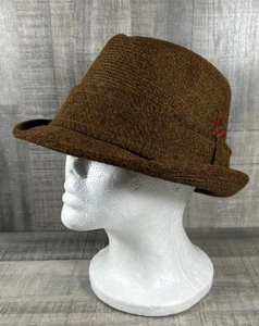 Vtg Kevin McAndrew Fedora Hat Mens 7 1/4 Snapback Crushable Wool Cavanagh Edge - Picture 1 of 8