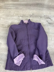 Columbia Damen Jacke Gr. S Small lila Cord Kragen Bündchen durchgehender Reißverschluss Mantel - Bild 1 von 7