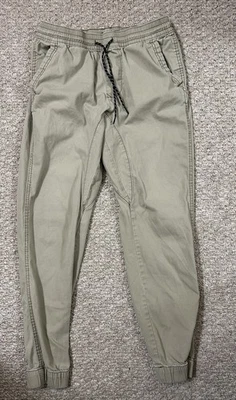 Мужские штаны George для бега грузовые со средней талией эластичные без застежек хаки - Изображение 1 из 4