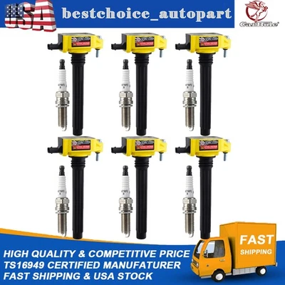 6X Bobina de encendido y bujía de iridio para Dodge Charger 2011-2017 3,6 L V6 UF648 Foto 1 de 4