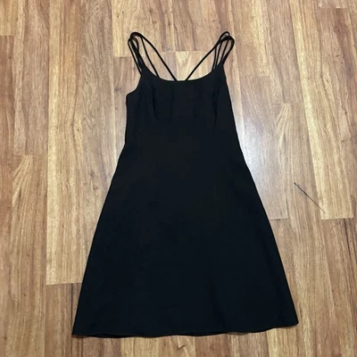 Vintage MODA INTERNATIONAL Mini Black Cocktail Dress Y2K 90s Goth - Image 1 of 4