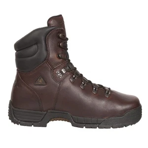 Rocky Mobilite Steel Toe Waterproof Oil-Resistant Mens Brown Boots - Picture 1 of 6