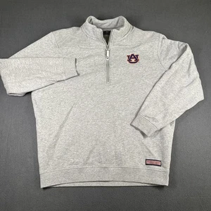 Auburn Tigers 1/4 Zip Pullover Sweatshirt Mens Large NCAA Football Vineyard Vine - Picture 1 of 13