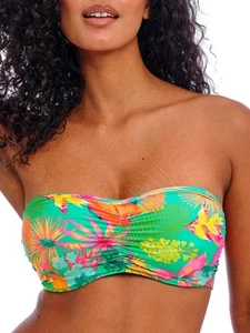 Freya Isla Margarita Underwired Bandeau Bikini Top Printed Multiway Swim - Picture 1 of 33