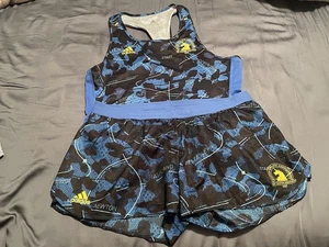 Adidas Running Shorts Tank Set 2021 Boston Marathon Blue Adizero Mens LARGE - Picture 1 of 14