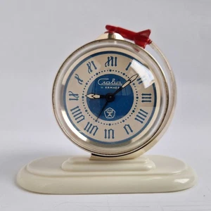 VINTAGE Soviet mechanical Alarm clock SLAVA. GLOBE SPACE COSMOS USSR. - Picture 1 of 15