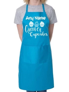 Delantal Personalizado Queen Of Cupcakes Your Name Here Hornear Cocina - Imagen 1 de 8