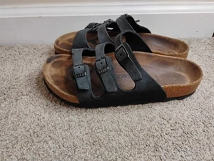 Birkenstock Florida Soft Footbed Black Leather - Women's Size 36/5 US standard - Picture 1 of 10