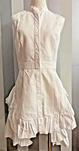 Alexander Mcqueen Vestido Asimétrico Algodón Blanco Talla 42 - Imagen 1 de 6