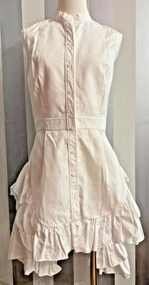 Alexander Mcqueen asymmetric cotton white dress size 42 - Image 1 of 4