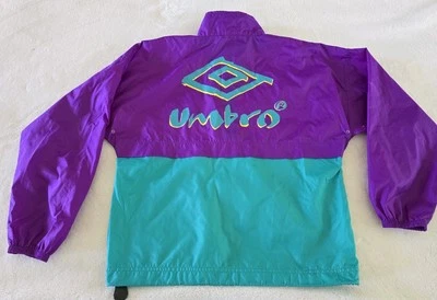 Chaqueta cortavientos Umbro vintage años 90 juvenil talla grande verde púrpura Foto 1 de 4