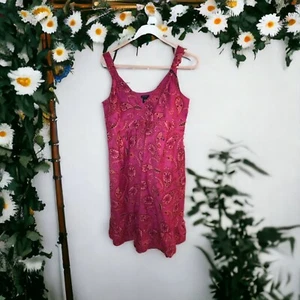GAP MATERNITY Women's Pink Paisley V neck DRESS Size Small Sleeveless Summer NWT - Picture 1 of 6