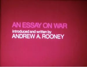 "Ein Essay über den Krieg"" Farbe, 1970er Jahre, 16 mm, 1200 Fuß Rolle Rooney Film Pädagogisch" - Bild 1 von 9