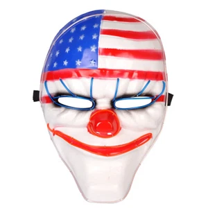 Halloween Mask LED Light Up Purge Glowing Light Costume Luminous EL Wire Scary - Picture 1 of 1