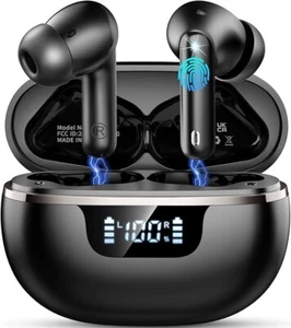Auricolari Wireless Cuffie Bluetooth, Microfono con Cancellazione del Rumore Impermeabile, 45 Ore - Foto 1 di 5