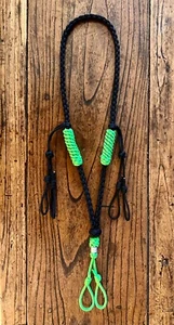 Paracord Duck Goose Waterfowl Call Lanyard Black & Neon Green - Picture 1 of 1