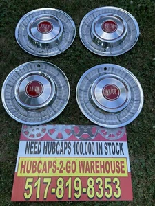 1957 Buick Roadmaster Special Century Beautiful Used original Hubcaps 15” Set 4 - Picture 1 of 6