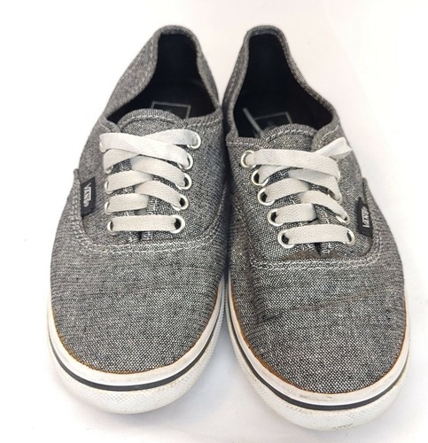 Sneakers da skate stringate piatte VANS grigie in tela taglia 5
