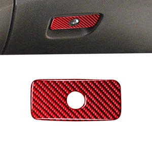 Red Carbon Fiber Copilot Storage Box Handle Trim For Jeep Grand Cherokee 11-2020 - Picture 1 of 10