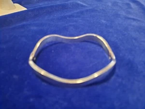 Sterling Silver Heavy Hinged Bangle Bracelet - Picture 1 of 4