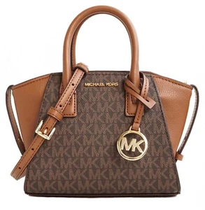 Michael Kors Bag Shoulder Bag Avril XS Satchel cross Body Braun New - Picture 1 of 12