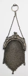 Antike Jugendstil Sterling Silber Geldbörse Seeungeheuer mythologisch gestempelt C. B.&H - Bild 1 von 12