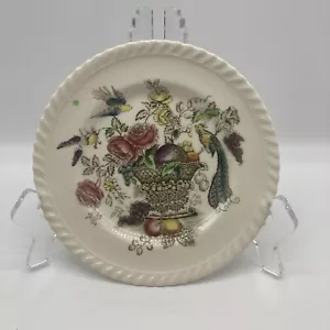 "Plato floral de pan y mantequilla vintage Johnson Bros PÁJARO DEL PARAÍSO, INGLANDIA 6""" - Imagen 1 de 7