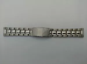 Wristwatch band chain for watch 20 mm strap stainless steel deployant clasp new - Picture 1 of 3