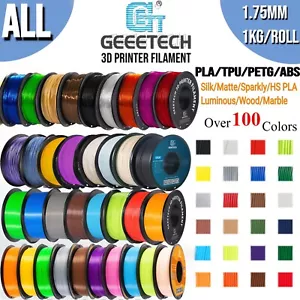 Geeetech impresora 3D Filamento de 1kg 1,75mm PLA/PETG/TPU/ABS+/mármol/seda/mate - Imagen 1 de 132