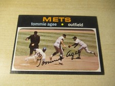 1971 TOPPS TOMMY AGEE #310 NEW YORK METS HIGH GRADE NO CREASES GREAT LOOKING
