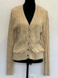 Minnie Rose Sweater Cardigan, Embroidered Daisy Size Medium Cottage Core ￼ - Picture 1 of 10