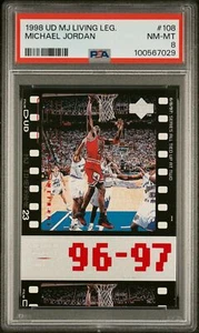 1998 UPPER DECK MJ LIVING LEGEND #108 MICHAEL JORDAN PSA 8 - Picture 1 of 2