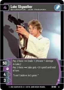 STAR WARS TCG WOTC A NEW HOPE LUKE SKYWALKER (B) 25/180 FOIL LP/NM scratches - Picture 1 of 1