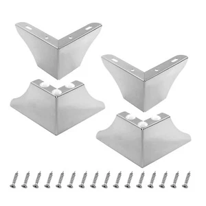 4 Pack Furniture Legs 3 Inch Height Minimalist Design Furniture Feet Metal So... - Picture 1 of 7