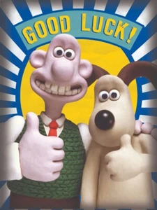 Tarjeta de buena suerte Wallace & Gromit producto oficial - Imagen 1 de 3