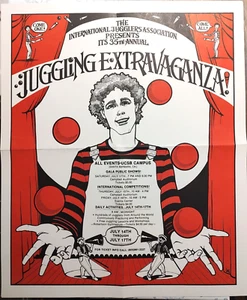 International Jugglers Association 35th Annual Extravaganza Poster 1982 UCSB - Picture 1 of 1