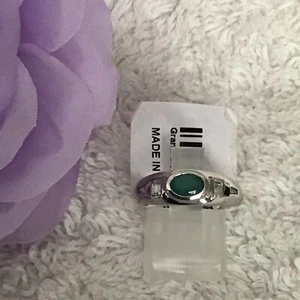 TJC Platinum Over Sterling Silver Grandidierite/Zircon Ring Size L New 8475* - Picture 1 of 3