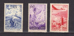 Maroc R.F. 1954 poste aérienne 3 timbres neufs MNH /TE5392 - Picture 1 of 1