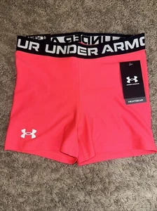NEW Women's Under Armour Pink HeatGear Compresion Boy Shorts Size Small - Picture 1 of 8