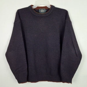 VINTAGE Woolrich Thick Wool Blend Cable Knit Sweater Crewneck Mens Size Medium - Picture 1 of 11