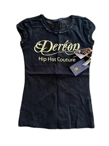 Dereon Hip Hop Couture Black Sleeveless Blouse Girls Size Medium 8/10 - Picture 1 of 6