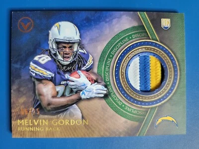 Melvin Gordon 2015 TOPPS VALOR ROOKIE RC PATCH #D /25 LOS ANGELES CHARGERS! - Image 1 of 2