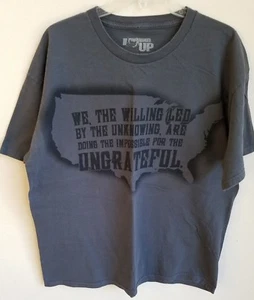 Ranger Up "We the Willing" Gray/Black Military Morale Shirt - XLG --Excell Cond! - Picture 1 of 4