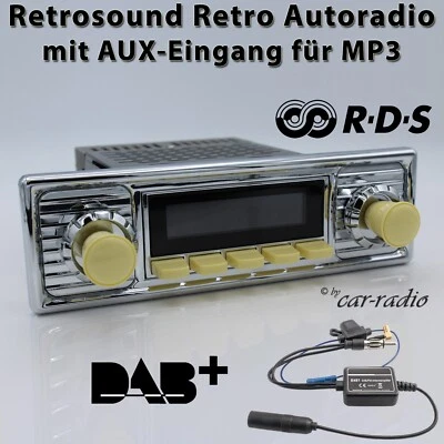 Retrosound Motor-1DAB Komplettset Ivory Retro Autoradio MP3 AUX 308309IVO078068 - Bild 1 von 4