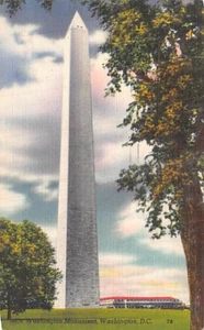 Postcard Washington DC: Washington Monument, Vintage Linen Posted 1950 - Picture 1 of 2