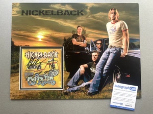 NICKELBACK firmado en persona Picaporte 30x40 autógrafo certificado de autenticidad acoa rareza - Imagen 1 de 2