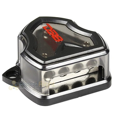 DS18 4 Gauge to 8 gauge 4 way Set Screw Ground Distribution Block AWG DB1448 - Image 1 of 4